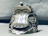 Gasp! Handmade Saddle Native American Navajo Sterling Silver Bracelet Cuff!-Nativo Arts