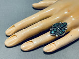 Amazing Vintage Native American Zuni Cerrillos & Sleeping Beauty Turquoise Sterling Silver Ring-Nativo Arts