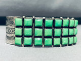 One Of The Best Ever Vintage Native American Navajo Gaspeite Sterling Silver Bracelet-Nativo Arts