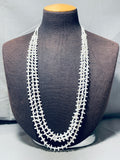 Incredible Vintage Santo Domingo White Shell Sterling Silver Necklace-Nativo Arts