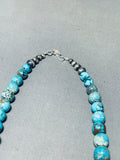 Breathtaking Native American Navajo Turquoise Sterling Silver Necklace-Nativo Arts