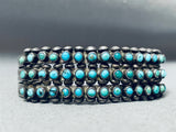 Opulent Vintage Native American Zuni Turquoise Early 1900's Sterling Silver Bracelet-Nativo Arts