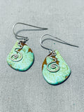 Mesmerizing Vintage Santo Domingo Royston Turquoise Sterling Silver Earrings-Nativo Arts