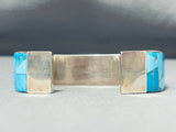 Best 7' Wrist Rare Native American Navajo Turquoise Coral Sterling Silver Inlay Bracelet-Nativo Arts