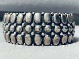 One Of The Most Unique Vintage Native American Navajo Repoussed Sterling Silver Bracelet-Nativo Arts