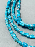 One Of The Best Vintage Native American Navajo Morenci Turquoise Sterling Silver Necklace-Nativo Arts