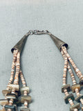 Rare Older Fab Vintage Santo Domingo Shell Heishi Sterling Silver Necklace-Nativo Arts