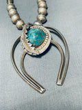 Gorgeous!! Vintage Native American Navajo Turquoise Sterling Silver Necklace Old-Nativo Arts