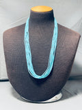 Gorgy!! Native American Navajo Turquoise Tubule Sterling Silver Necklace-Nativo Arts