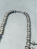 Rare Vintage Native American Navajo 1940s Turquoise Sterling Silver Squash Blossom Necklace-Nativo Arts