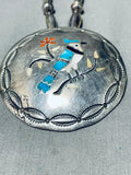 Bluejay Charley Bowie Vintage Native American Navajo Turquoise Sterling Silver Necklace-Nativo Arts