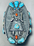 The Best Vintage Native American Navajo Kachina Sterling Silver Bracelet On The Internet-Nativo Arts