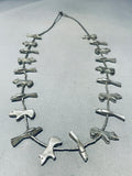 133 Grams Heavy Vintage Native American Navajo Sterling Silver Animal Fetish Necklace-Nativo Arts
