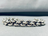 Authentic Native American Navajo Sterling Silver Weave Bracelet-Nativo Arts