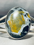 One Of The Most Unique Ever Jasper Vintage Native American Navajo Sterling Silver Bracelet-Nativo Arts