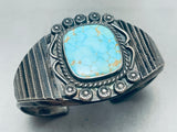 Rare Sectioned Flank Vintage Native American Navajo Turquoise Sterling Silver Bracelet-Nativo Arts