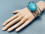 One Of The Best Vintage Native American Navajo Spiderweb Turquoise Sterling Silver Bracelet-Nativo Arts