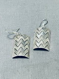 Dynamic Vintage Native American Navajo Sterling Silver Dangle Earrings-Nativo Arts