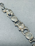 Noahs Ark Highly Detailed Vintage Southwestern Sterling Silver Bracelet-Nativo Arts