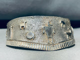 Ancient Petroglyphs Vintage Southwest Sterling Silver Bracelet-Nativo Arts