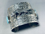 Gigantic Gecko Native American Lizard Sterling Silver Bracelet Cuff-Nativo Arts