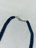Native American Glorious Vintage Santo Domingo Serpentine Shell Sterling Silver Necklace-Nativo Arts