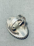 Painted Desert Vintage Native American Navajo Sterling Silver Petrified Wood Ring Old-Nativo Arts