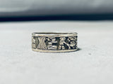 One Of A Kind Vintage Native American Navajo Sterling Silver Storyteller Ring-Nativo Arts