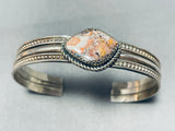 Stunning Vintage Native American Navajo Jasper Sterling Silver Bracelet-Nativo Arts