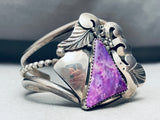 Gorgeous Vintage Native American Navajo Charoite Sterling Silver Bracelet-Nativo Arts