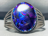 Rich Begay Rare Vintage Native American Navajo Abalone Paua Sterling Silver Bracelet-Nativo Arts