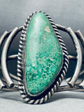 One Of The Best Vintage Native American Navajo Carico Lake Turquoise Sterling Silver Bracelet-Nativo Arts