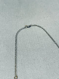 Elegant Vintage Native American Navajo Morenci Turquoise Sterling Silver Necklace-Nativo Arts