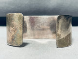 Slanted Turquoise!! Vintage Native American Zuni Sterling Silver Row Bracelet Cuff-Nativo Arts