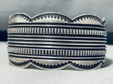Newsworthy Vintage Native American Navajo Sterling Silver Bracelet Signed By Sunshine Reeves-Nativo Arts
