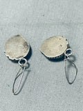 Tremendous Vintage Native American Navajo Royston And Morenci Turquoise Sterling Silver Earrings-Nativo Arts