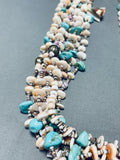 200 Grams Santo Domingo Turquoise Shell Hand Woven Necklace-Nativo Arts