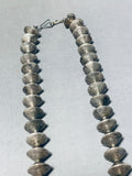 Unique Vintage Native American Navajo Sterling Silver Bead Necklace-Nativo Arts