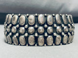 One Of The Most Unique Vintage Native American Navajo Repoussed Sterling Silver Bracelet-Nativo Arts