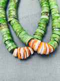 Opulent Early 1900's Vintage Santo Domingo Green Turquoise Necklace Old-Nativo Arts
