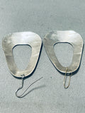 Native American Fascinating Vintage Sterling Silver Gold Craft Thomas Singer Earrings-Nativo Arts