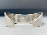 Brian Yazzie 6.5 Inch Wrist Vintage Native American Navajo Sterling Silver Bracelet Turquoise-Nativo Arts