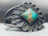 Rope Teardrop Vintage Native American Navajo Royston Turquoise Sterling Silver Bracelet-Nativo Arts