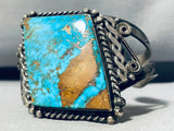 Special Piece!! One Best Samples Old Deposit Turquoise Vintage Native American Navajo Bracelet-Nativo Arts