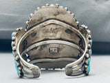 Huge Vintage Native American Zuni Judy Wallace Turquoise Sterling Silver Bracelet-Nativo Arts