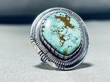 One Of The Best Native American Navajo Royston Turquoise Sterling Silver Ring-Nativo Arts