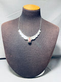 Famous Native American Navajo Family Vintage Native American Navajo Purple Shell Sterling Silver Necklace-Nativo Arts