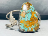 Herb Tsosie Hueg Vintage Native American Navajo Royston Turquoise Sterling Silver Bracelet-Nativo Arts