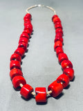 Chunks Of Tubule Coral Native American Navajo Tan Heishi Sterling Silver Necklace-Nativo Arts