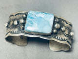 Very Rare Vintage Native American Navajo Larimar Sterling Silver Bracelet-Nativo Arts